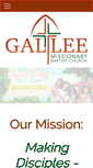 Mobile Screenshot of galileemissionarybaptist.org